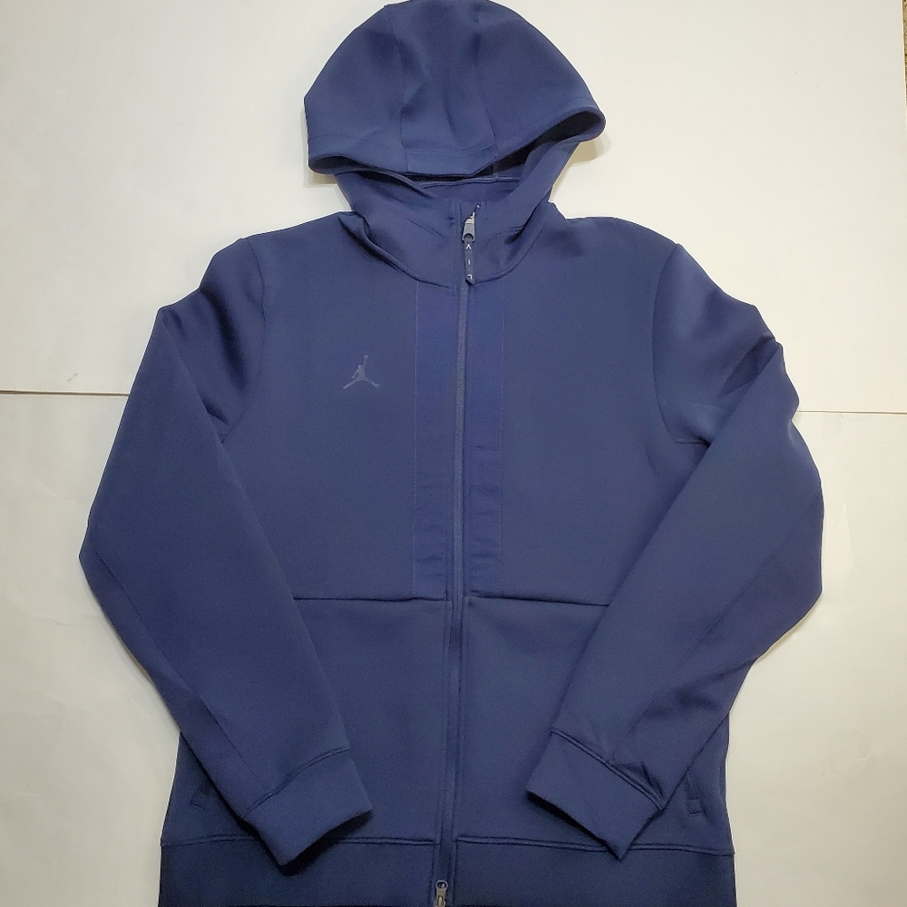 Brand New Jordan Team Basketball Full Zip Hoodie Navy Blue Jacket Men's Medium
